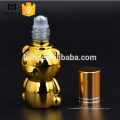 Luxus-UV-Beschichtung goldfarbene Bär Form Glasflaschenrolle auf 8ml